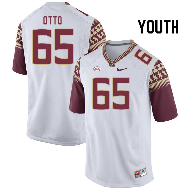 Youth #65 Andre Otto Florida State Seminoles College Football Jerseys Stitched Sale-White
